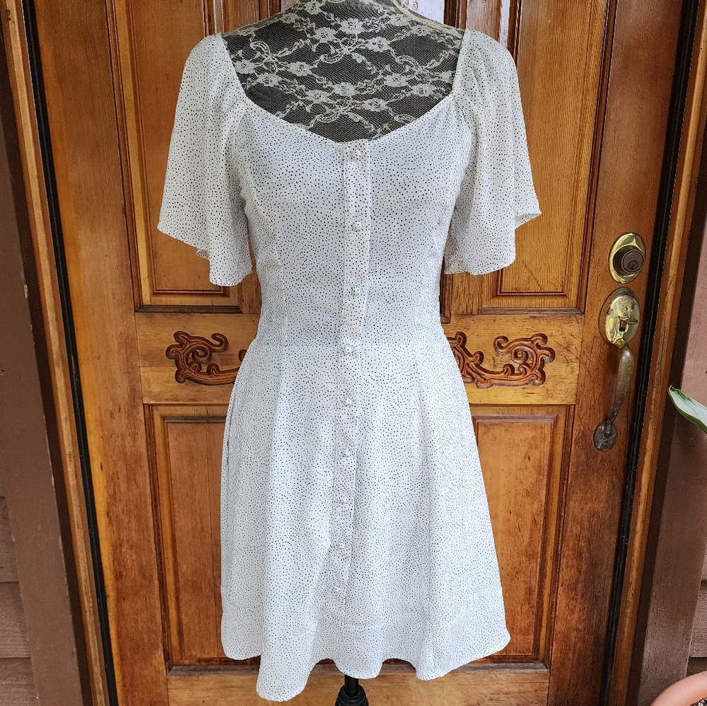 White Polkadot Dress